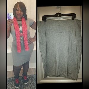 Chic Gray Pencil Skirt